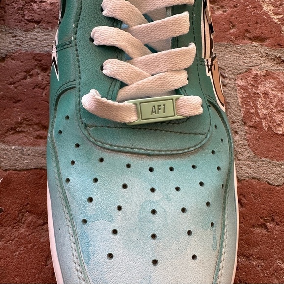 Custom NFL Philadelphia Eagles Air Force 1 Super Bowl Football Shoes men sz 12.5 - Picture 13 of 15